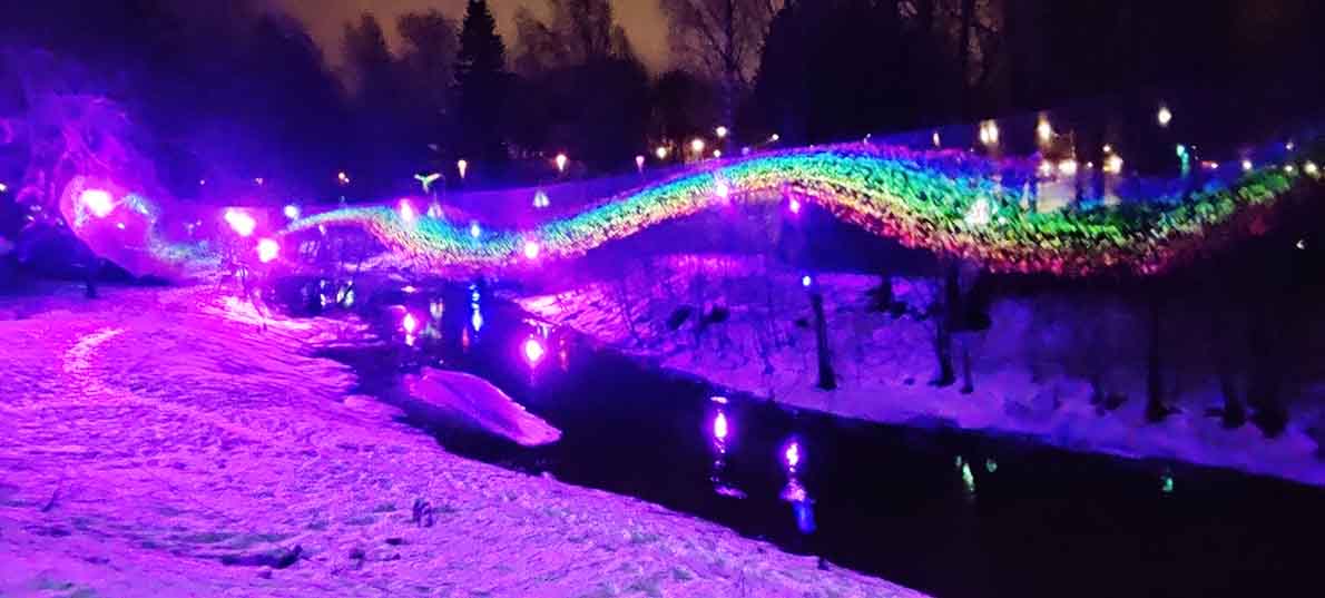 Rainbow River -valoteos Espoon keskuksessa