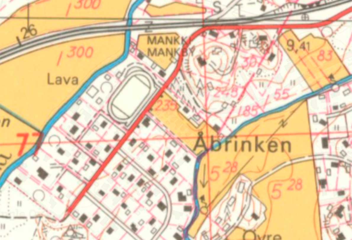 Kartta Lasilaaksosta vuodelta 1975