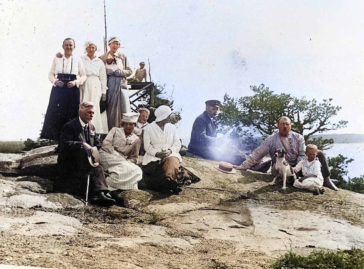 Huviretkiseurua mahdollisesti Soukan Kasavuorella 1918.