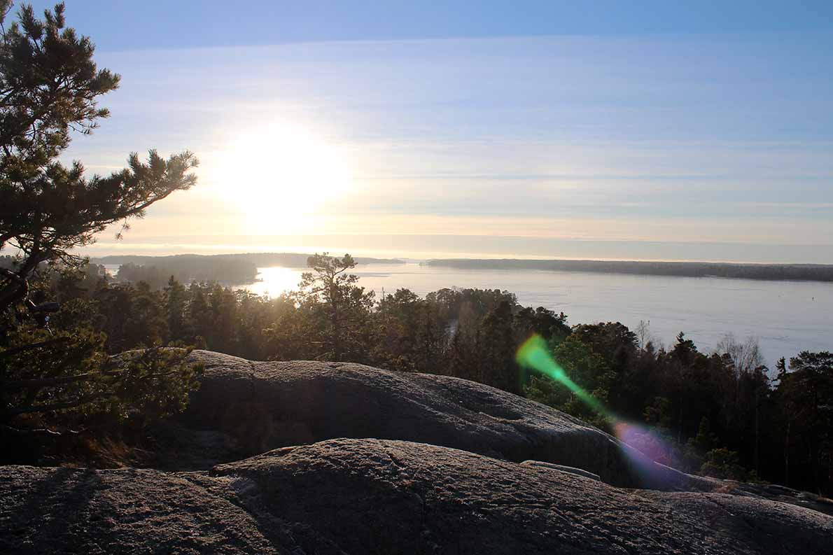 Soukan Kasavuori: maisema etelään. Joulukuu 2016.