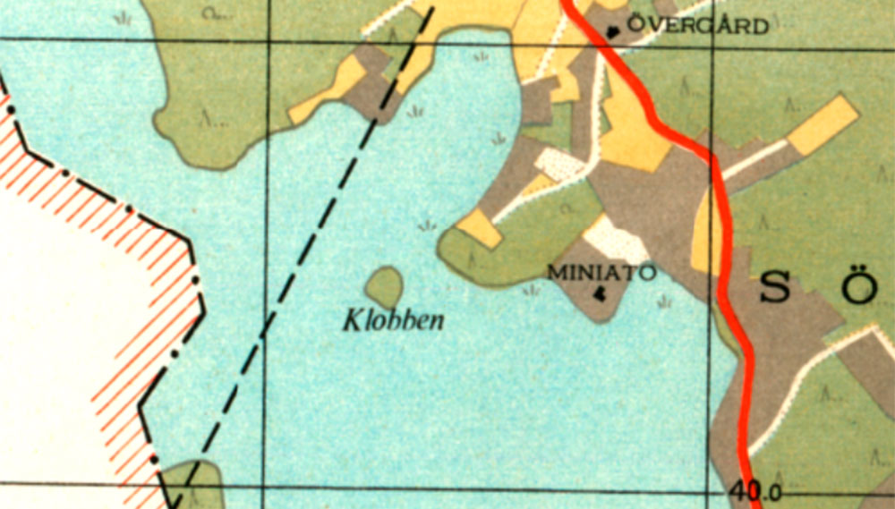Kartta Klobben 1958.