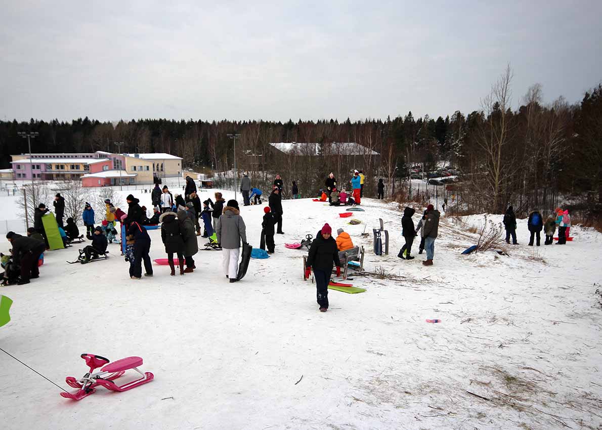 Olarin pulkkamäki, Espoo.