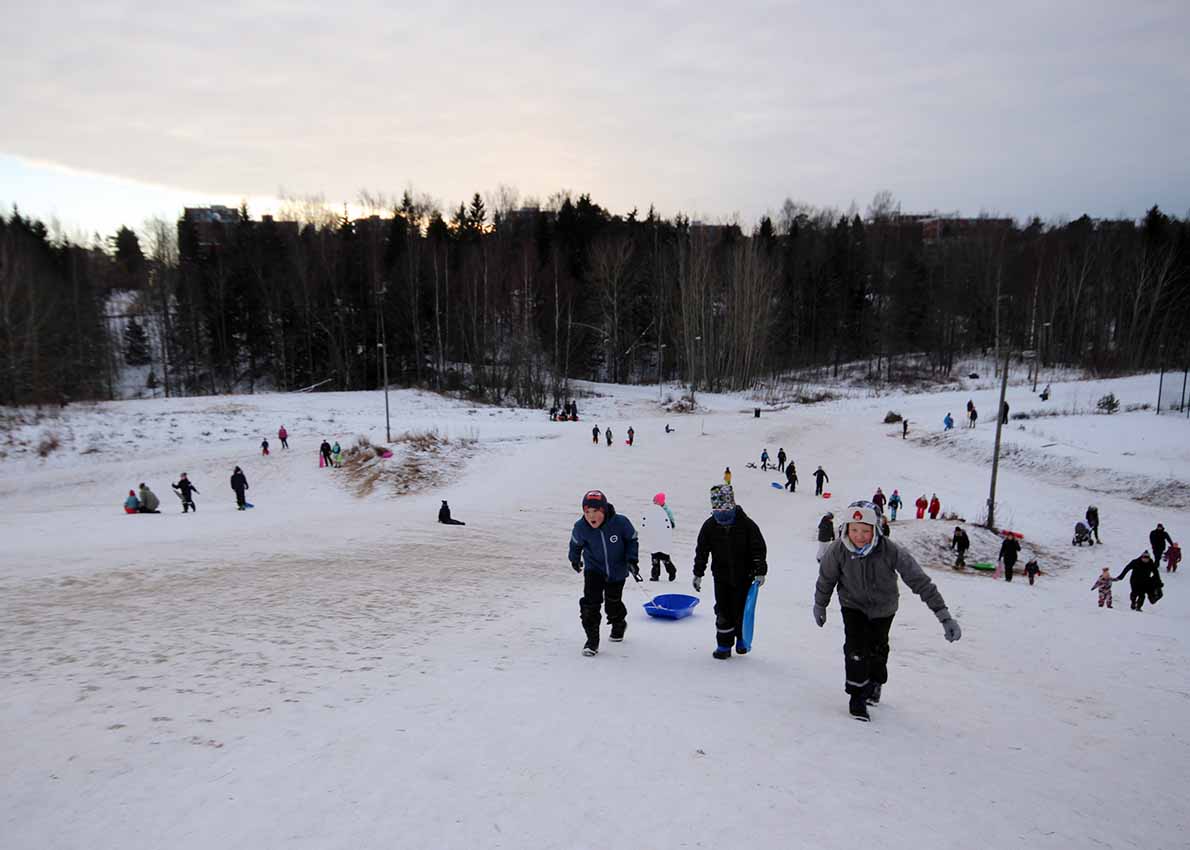 Olarin pulkkamäki, Espoo.