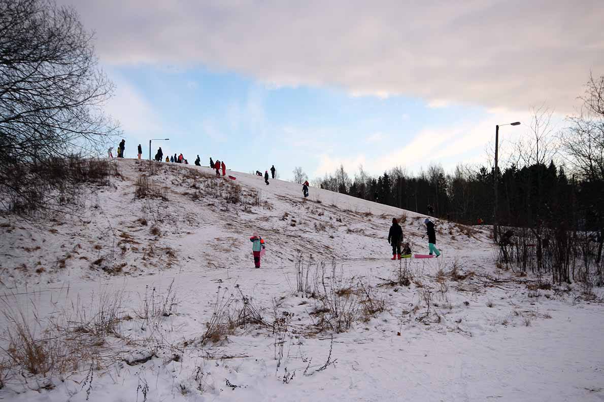 Olarin pulkkamäki, Espoo.