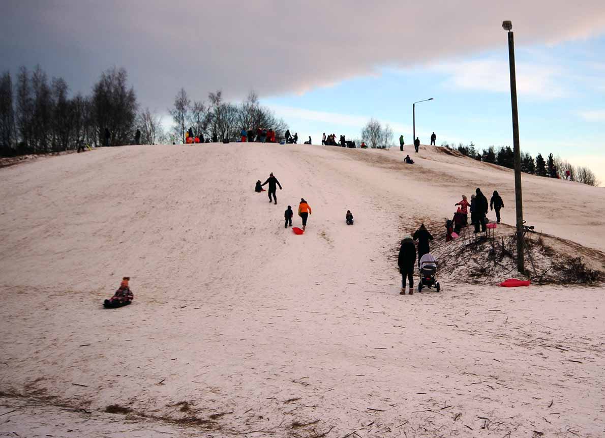 Olarin pulkkamäki, Espoo.